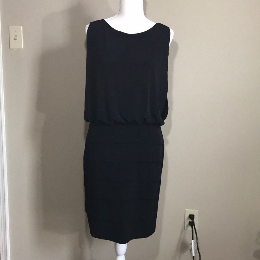 Black dress with open back